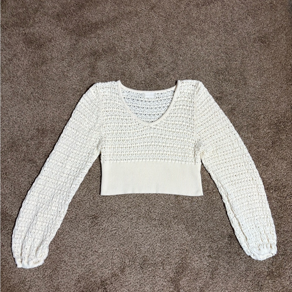 Altar'd State Cream Knit Sweater